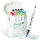 Ohuhu Brush Markers Honolulu Plus: 24/ 36-color Supreme Brush& Chisel Dual Tips Alcohol-based Art Marker Set for Artist Adult Coloring Book Illustrations- Refillable